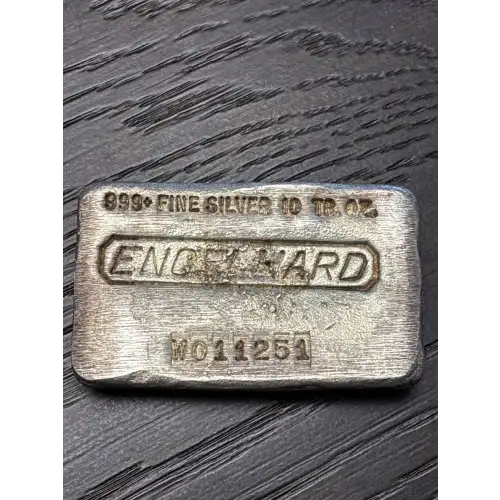 10oz Silver Engelhard Bar W Serial