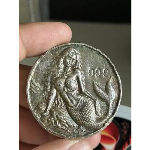 Mermaid Hand-Poured Silver - 2.13 OZT .999 Fine Silver