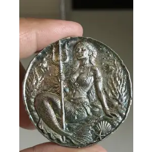 Trident Mermaid Hand-Poured Silver - 1.84OZT .999 Fine Silver