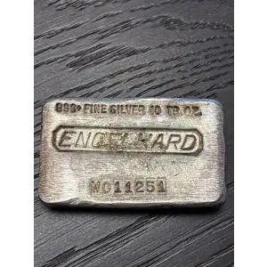 10oz Silver Engelhard Bar W Serial